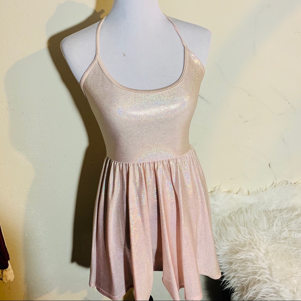 American Apparel Sparkly Pink Dress